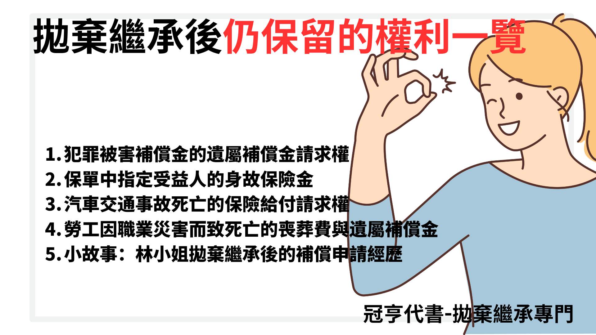 拋棄繼承後仍保留的權利