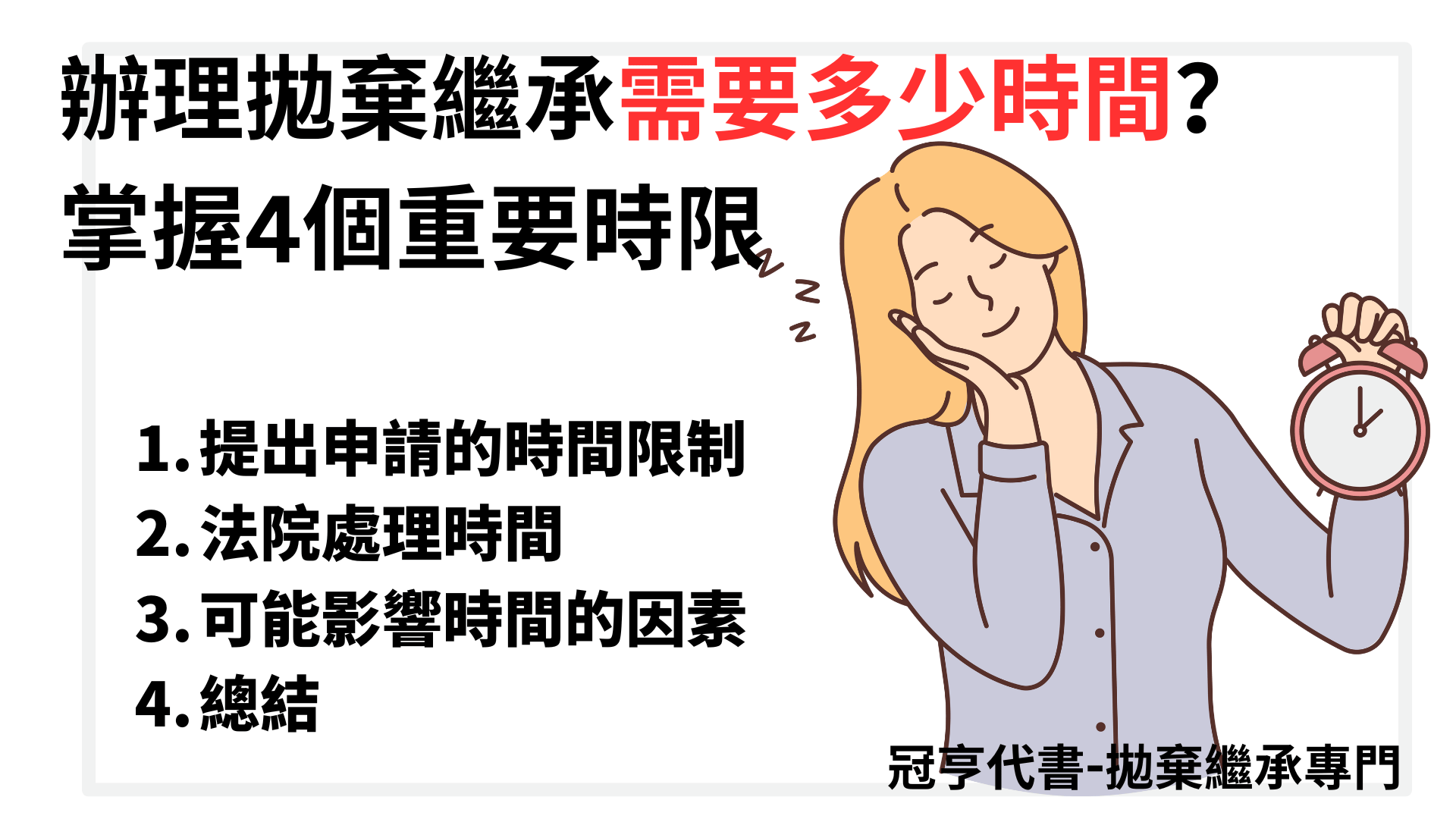 辦理拋棄繼承需要多少時間？掌握4個重要時限